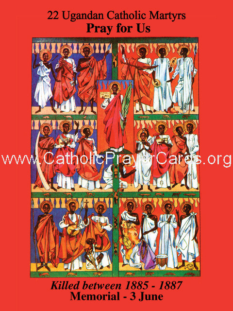 *LARGE* Ugandan Martyrs Holy Card